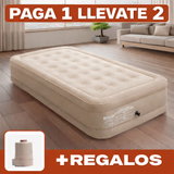 Oferta Llevás 2, Pagás 1 – Colchón Portátil Individual con Triple Revestimiento Antidesgarro + Bomba Eléctrica Incluida