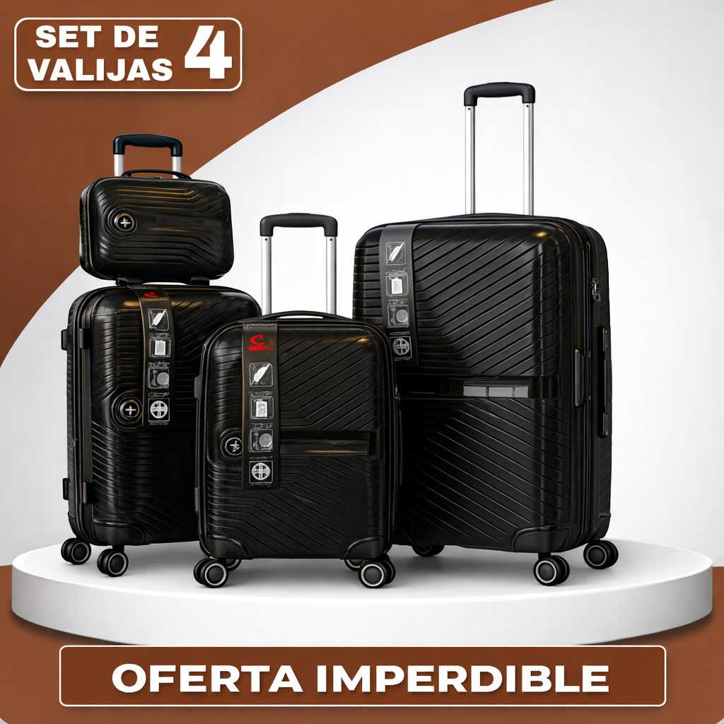 Set De 4 Valijas Rigidas Giro 360 (Perfectas para viajar)