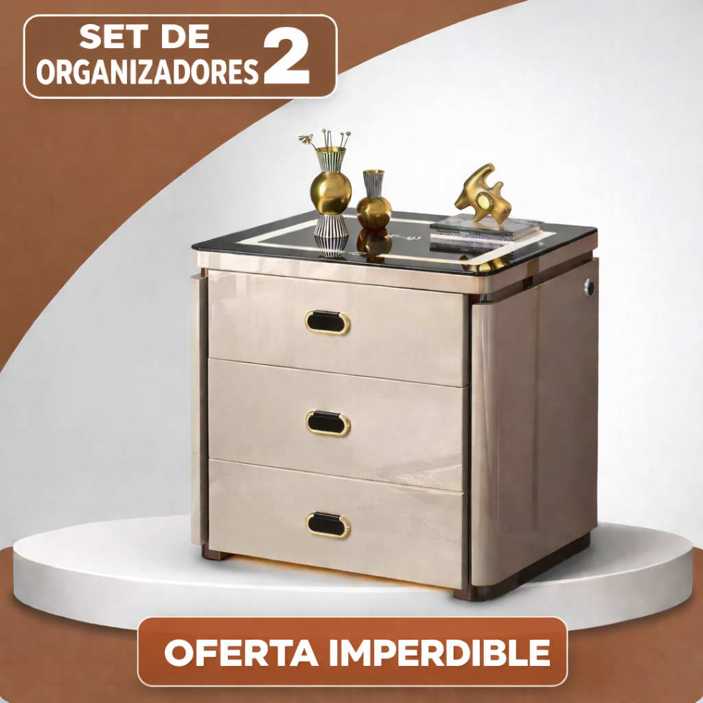 ¡Pagás 1 y Te Llevás 2! Organizador Multifuncional con Caja Fuerte y Sistema Touch Inteligente