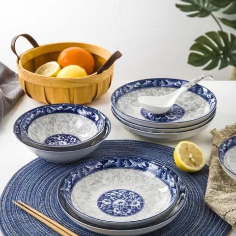 ¡Imperdible! 5 Platos de Cerámica Estilo Retro – Pagá 3 y Llevate 5 + 5 Vasos de Vidrio Gratis